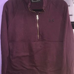 Under armour maroon half zip